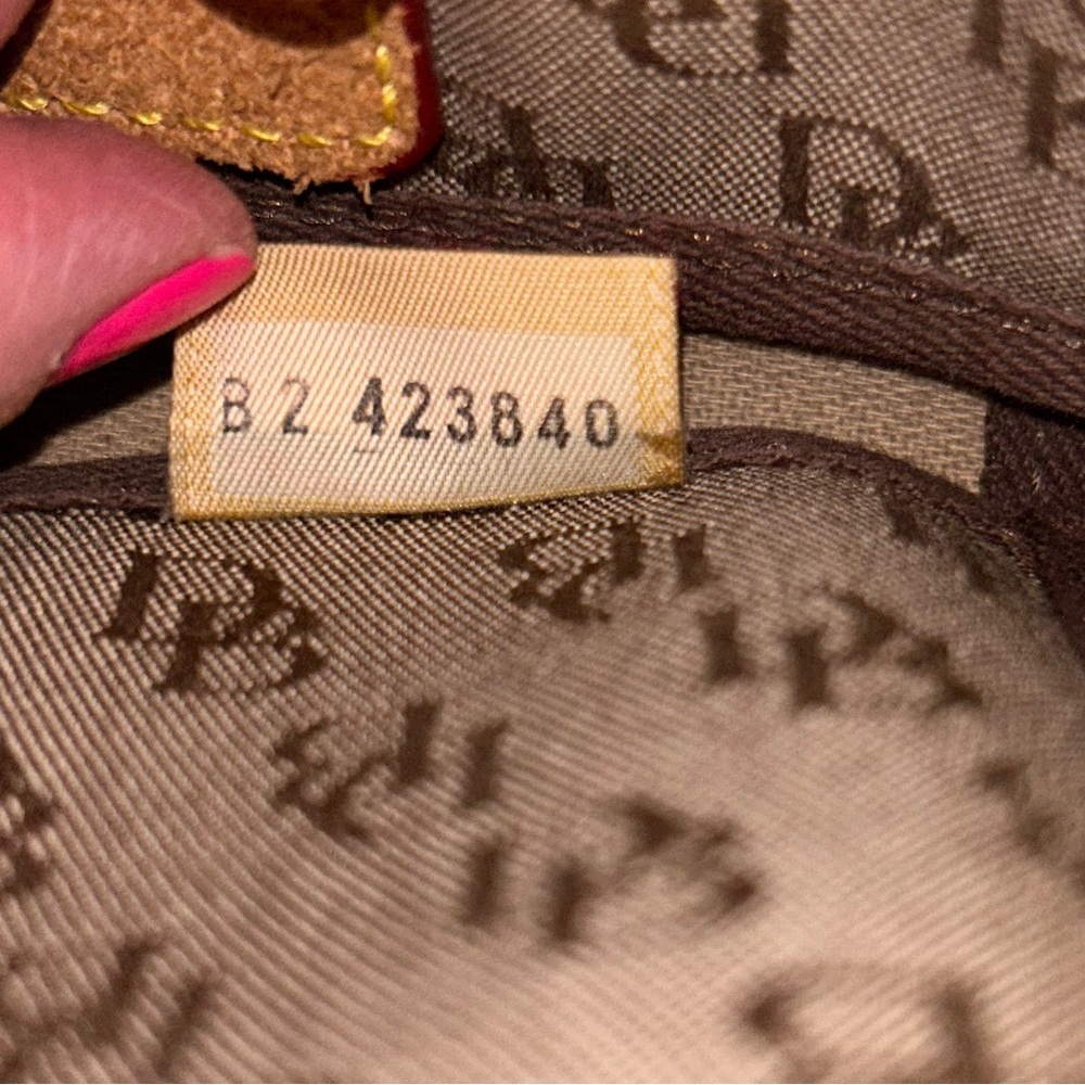 Dooney & Bourke Brown Monogram Tote with Tassel - Picture 13 of 13